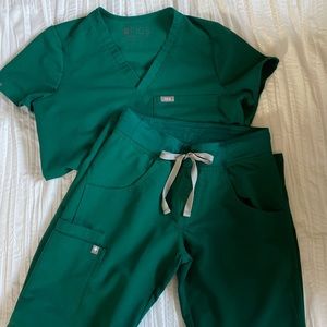Figs Hunter Green Scrub Set XXS/XXSP